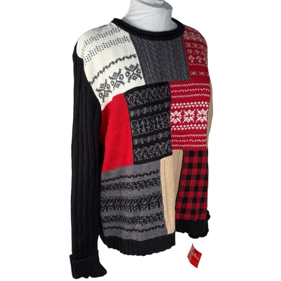 Meg Allen Winter Icing Sweater Onyx Multi NWT size XL - Picture 5 of 7